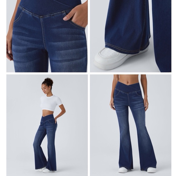 HALARA Women's stretchy flare Jeans. Size med/petite (26-27) - Picture 9 of 11